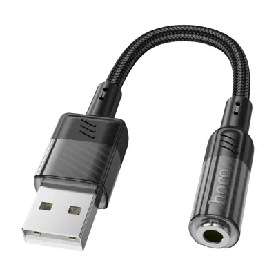 Кабель HOCO LS37 AUX 3.5 to Type-C 1.5m чорний