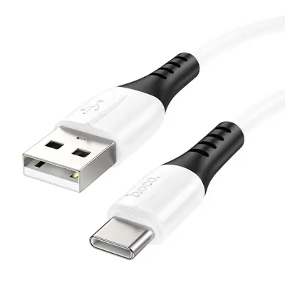 Кабель HOCO USB to Type-C X82 silicone data cable 3A 1m білий