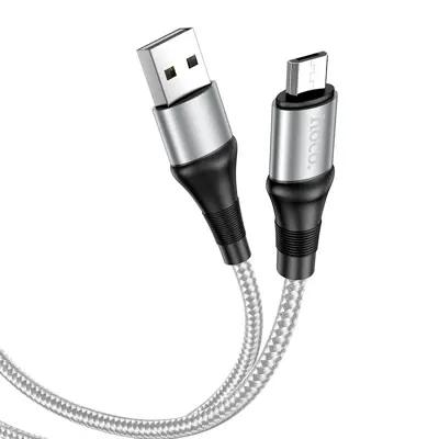 Кабель HOCO USB to Micro X50 data 2,4A 1m сірий