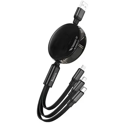 Кабель HOCO X78 Type-C to Type-C+Micro+lightning Easy pull storage