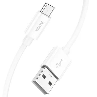 Кабель HOCO X87 USB AM Micro  silicone data cable 2,4A1m. Білий