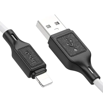 Кабель HOCO X90 Cool USB to Lightning data cable 2,4A 1m білий