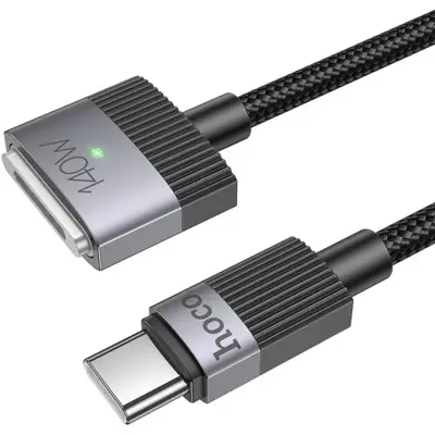 Кабель магнітний HOCO Type-C to MagSafe 3 U141 PD140W 1.8 м Black, для MacBook