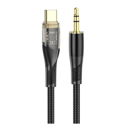 кабель НОСО UPA25 Typec-C to AUX jack3.5 Transparent Discovery Edition Digital audio conversion 1м
