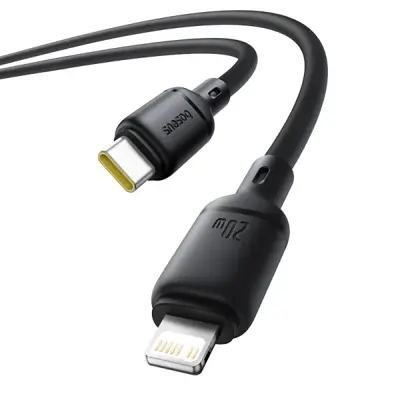 Кабель Power Delivery Baseus Silky Type-C to Lightning PD20W 1m Black P10377700113-00