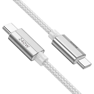Кабель Power Delivery HOCO U134 Primero Type-C to Type-C PD240W 1,8m. сірий