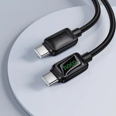 Кабель Power Delivery HOCO U146 Type-C PD60W 1.2m, Led індикатор, чорний