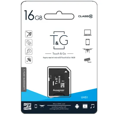 Картка пам'яті microSDHC T&G 16GB UHS-1 Сlass 10