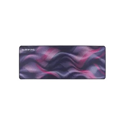 Килимок для мишки BOROFONE BG12 тканина прогумована 800*300*2мм чорний-рожевий