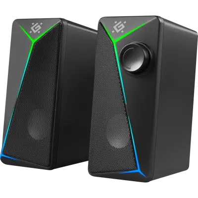 Компьютерні колонки DEFENDER J5 2.0 6W, RGB підсвітка, AUX Jack, USB
