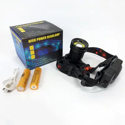 Ліхтар налобний BL-XQ-172-T6+COB microUSB, 2х18650 3режими