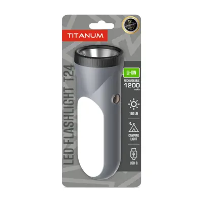 Ліхтар ручний TITANUM TLF-T24 150Lm Gray 