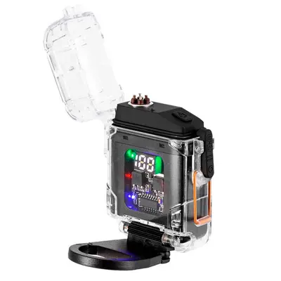 Ліхтарик ручний D52-2 білий, жовтий, червоний, запальничка, Type-C 8 режимів