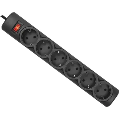 Мережевий фільтр Defender DFS 153 3м 6 розеток чорний