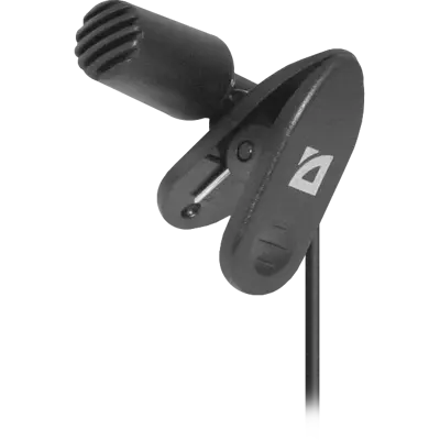 Мікрофон DEFENDER MIC-109 чорний, на прищіпці, 1,8 м