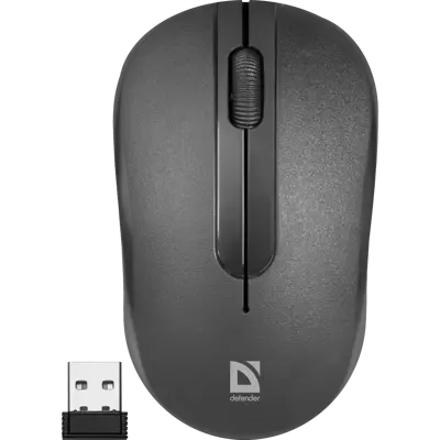 Миша бездротова DEFENDER Datum MМ-285 1600dpi чорна (Міцна симетрична конструкція Зручна для роботи будь-якою рукою  Висока роздільна здатність Радіус дії — 10 м Забезпечує більшу свободу дій  Мініатюрний наноприймач  Тип сенсора оптичний Тип підключення бездротовий Інтерфейс підключення USB Робоча частота 2.4 ГГц Радіус дії 0—10 м Кількість кнопок 2 + колесо прокрутки Роздільна здатність сенсора миші, DPI 1600 Мінімальне значення DPI 1600 dpi Максимальне значення DPI 1600 dpi Елементи живлення 2 × AAA Блок живлення 1,5 В / 10 мА постійного струму Середня тривалість роботи без підзарядки / заміни батарей 2—6 міс.)
