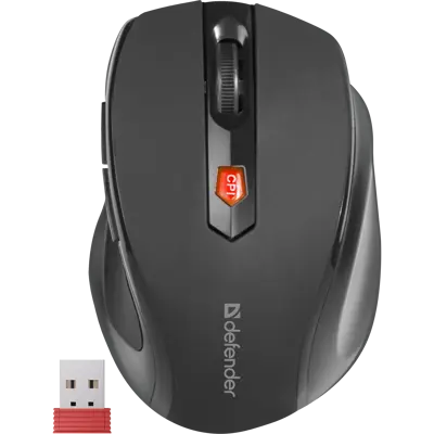 Миша бездротова DEFENDER Ultra MM-315 6 кнопок, 1600 dpi, чорна