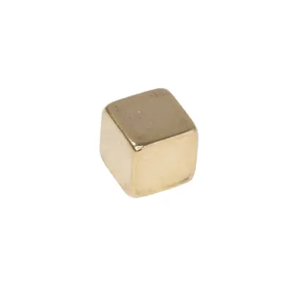 Неодимовий магніт куб 5x5x5mm N48 NdFeB Ni+Cu+Ni+Au золото, 1.1kg