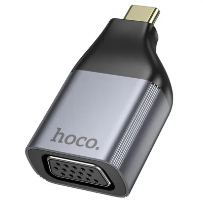Перехідник HOCO UA34 TYPE-C to VGA сірий
