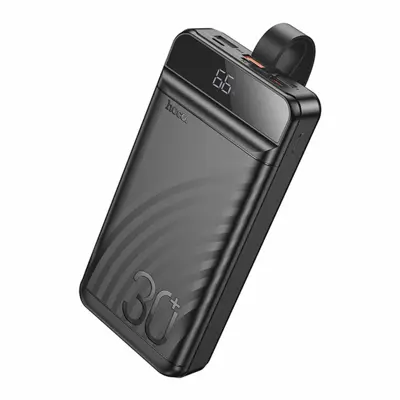 power bank Hoco J123B 30000mAh PD20W QC3.0 22.5W LCD and LED-lamp чорний
