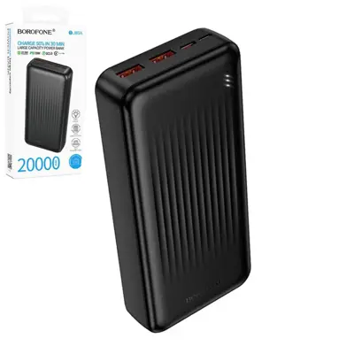 power bank BOROFONE BJ80A 20000mAh 2xUSB 2xType-C 22.5W PD20W чорний