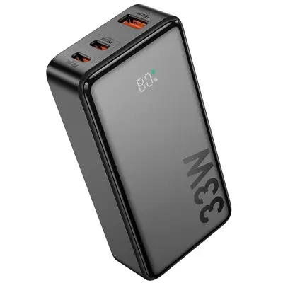 power bank Hoco Q27 10000mAh 1USB 2Type-c 33W PD20W чорний (Розміри 107x52x26 мм Вага 191 г)