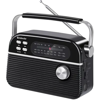 Радіоприймач Defender Vega 5Вт FM/AM/SW, BT5.3 mp3 TF Card, USB, Type-C, 1200 мАч