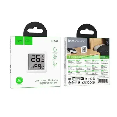 Термогігрометр HOCO HX40 Indoor electronic hygrothermometer White