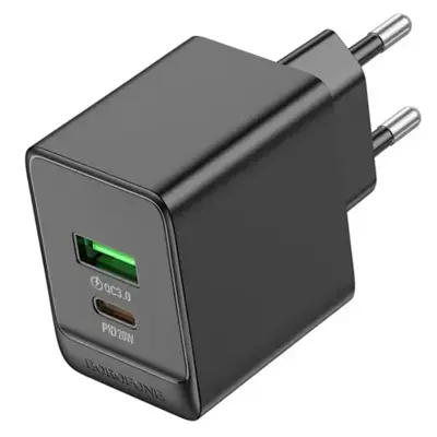 Зарядне BOROFONE BAS14A USB Type-C PD20W QC3.0 чорне
