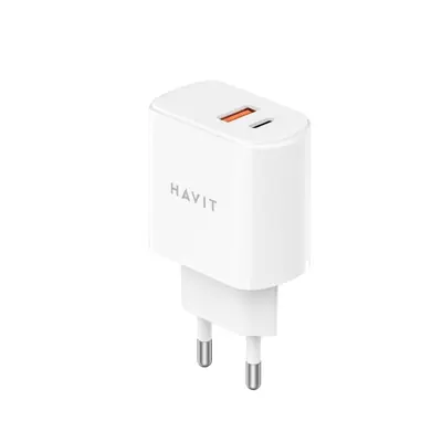 Зарядне HAVIT UCP019 1Type-C 1USB PD20W QC3.0 біле