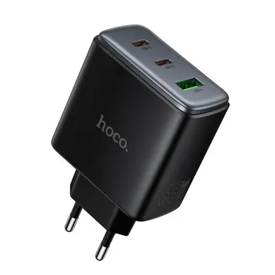 Зарядне HOCO C160A GaN PD65W 2Type-C 1USB чорнe