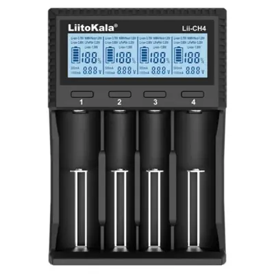 Зарядне LiitoKala Lii-CH4 1-4 еленментів Li-ion, IMR, LiFe, NiMH LCD, TypeC