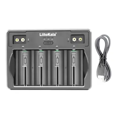 Зарядне LiitoKala Lii-D4 1-4елементів  Li-ion NiMH+NiCD+КРОНА 10440-32700  0,3 1А зарядне Type-C