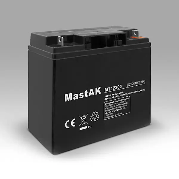 Акумулятор AGM Mastak MT12200 12V 20A 181*77*167 (розміри 181*77*167) від батарейки.com.ua