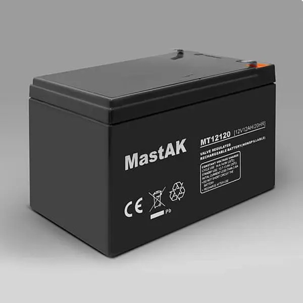 Акумулятор AGM Mastak MT12120 12V 12A (розміри 151*98*94 мм, напруга 12В, ємність 12 Ампер/годин). 