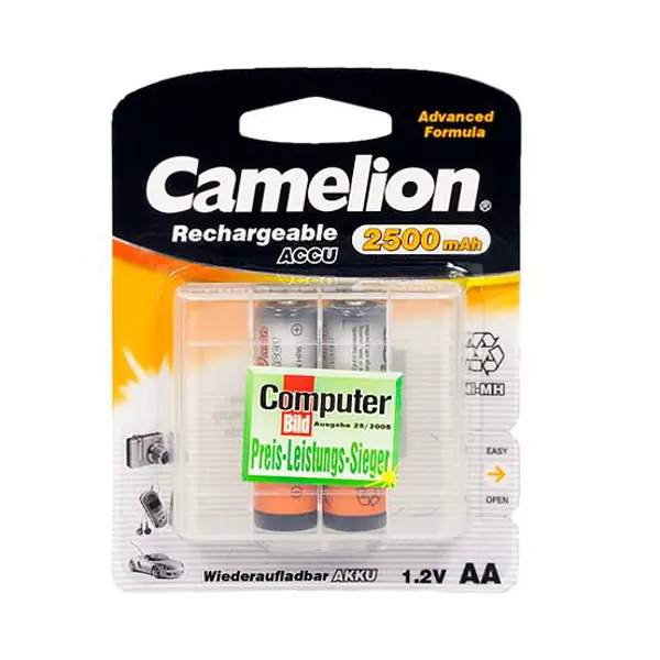 "Акумулятор CAMELION Ni-MH AA HR06 2500 mAh 2bl з батарейки.com.ua"