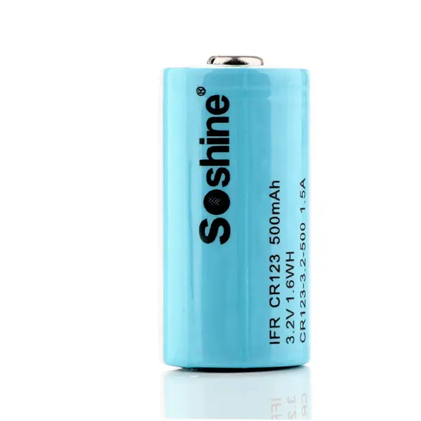 Акумулятор Літієвий Li-Fe Soshine RCR123 16340 550mAh 3V від батарейки.com.ua