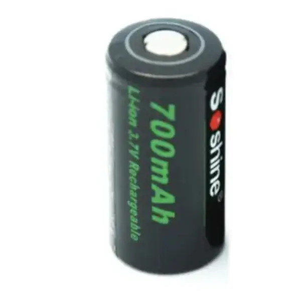 Акумулятор Літієвий Li-ion Soshine 16340 (cr123) 700mAh 3,7V (Розмір акумулятора 16340 аналогічний до батарейки CR123 підходить до тепловізорів та ПНВ) від батарейки.com.ua