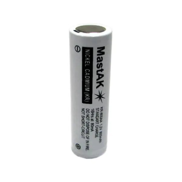 Акумулятор промисловий MastAK Ni-Cd AA 1,2V 800mAh Cd 14,5*48,2 від батарейки.com.ua