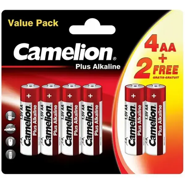 Батарейка CAMELION LR 6 / 4+2 BL (Plus Alkaline)