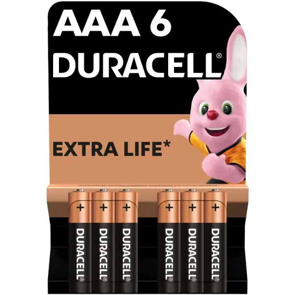 Батарейка DURACELL AAA LR03 MN2400 1x6 від батарейки.com.ua