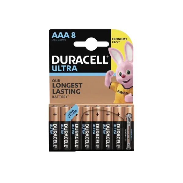 Батарейка DURACELL LR03 MX2400 Ultra Power 1x8 шт. купити на батарейки.com.ua