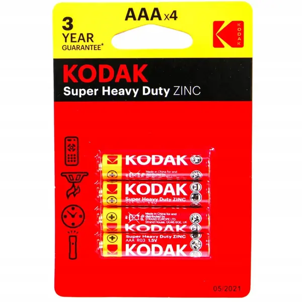 Батарейка KODAK EXTRA HEAVY DUTY R3 1x4 шт. блистер 48уп. - батарейки.com.ua