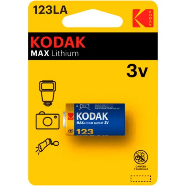 Alkaline батарейка KODAK MAX alk K 123 LA 1 шт для електронних пристроїв - батарейки.com.ua