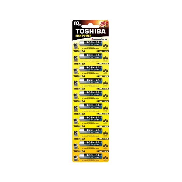 Батарейка TOSHIBA LR03 ALKALINE HP 10 шт - батарейки.com.ua