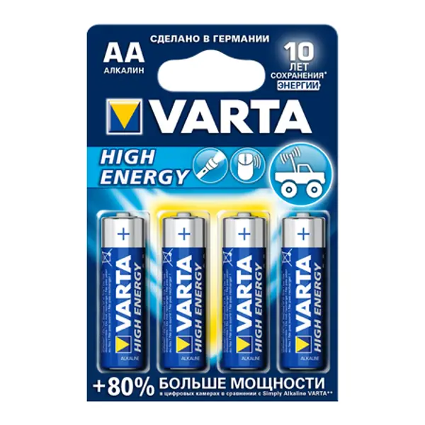 Батарейка VARTA 4906 (LR06) High-Energy комплект 4 шт.