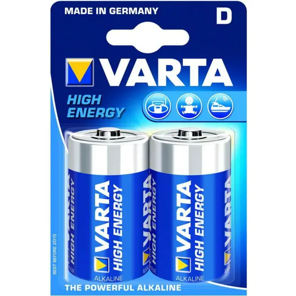 Батарейка VARTA 4920 (LR20) High Energy ED 1х2 шт на батарейки.com.ua