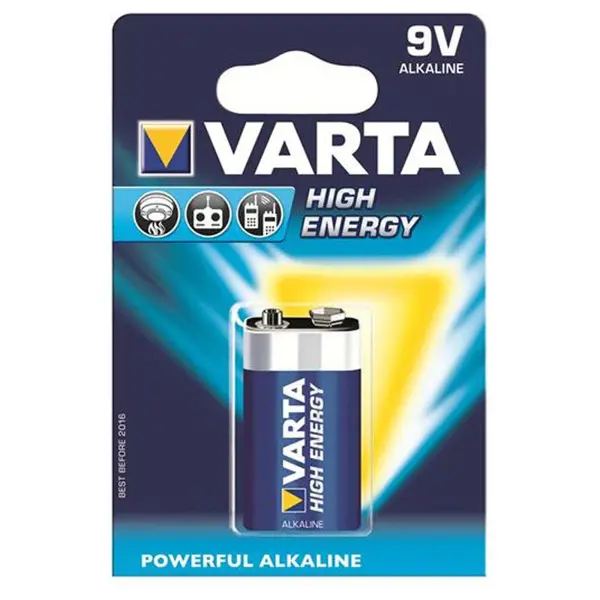 Батарейка VARTA 4922 (6LR61) High Energy на батарейки.com.ua