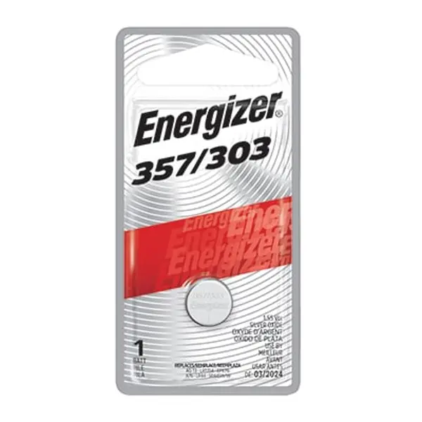 Батарейка в годинник Energizer SR44W-B1 (357) упаковка 1x10 - купити на батарейки.com.ua