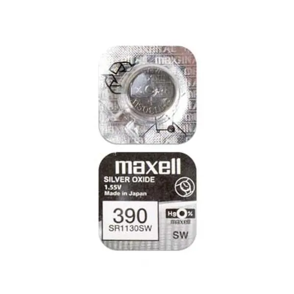 Батарейка MAXELL SR1130 SW (390) для годинника, 1х10 на батарейки.com.ua